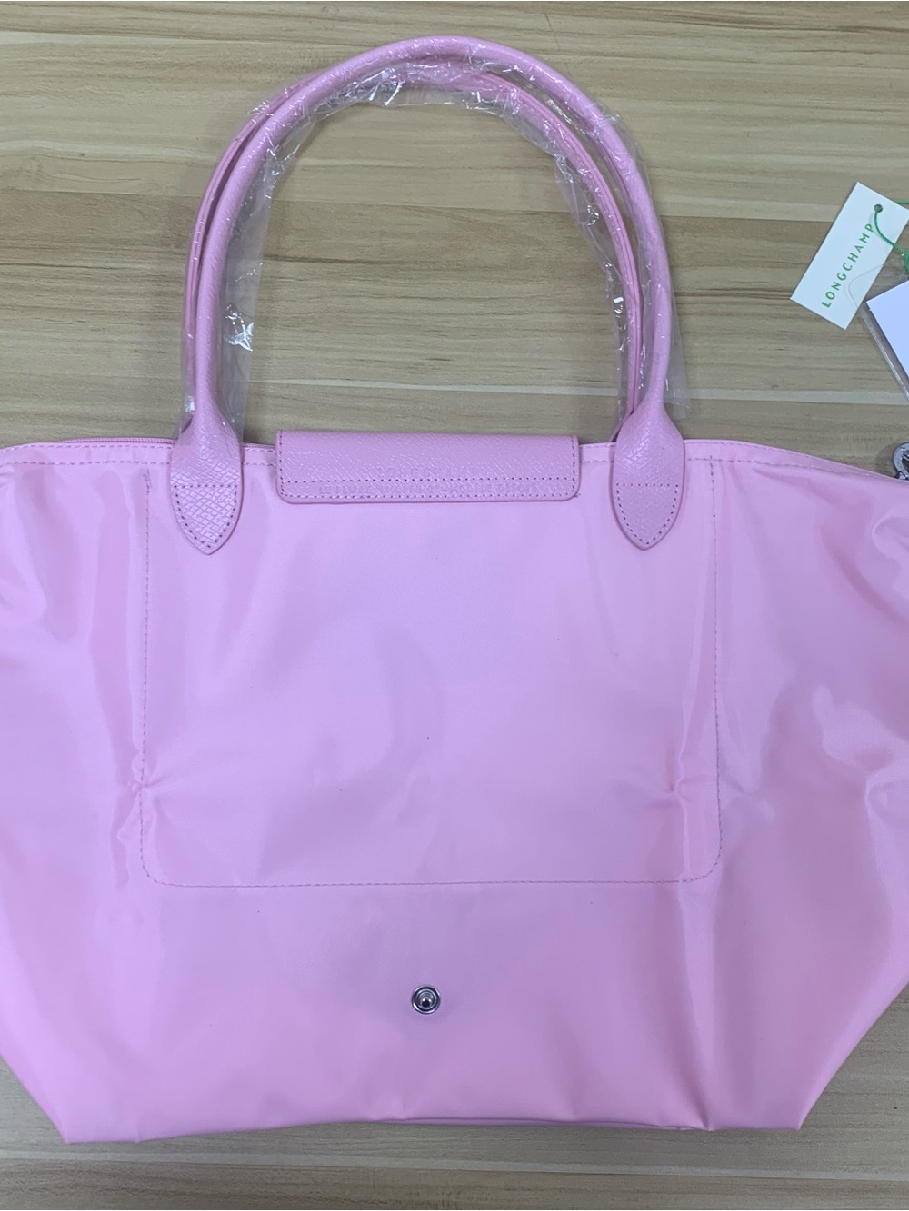 Longchamp Pink Nylon Tote with Leather Trim - Picture 2 of 9